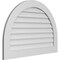 Ekena Millwork Round Top Surface Mount PVC Gable Vent: Non-Functional, w/ 3-1/2"W x 1"P Standard Frame, 40"W x 28"H GVPRT40X2801SN - alternate 2